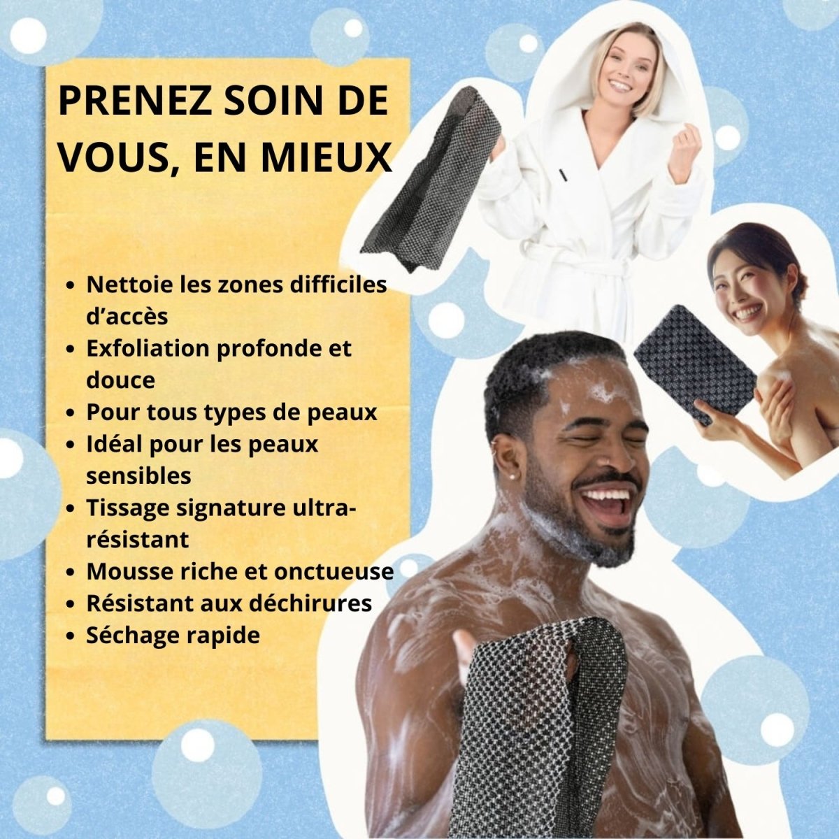 Nuévo - Serviette de douche exfoliante et antibactérienne - KoadriaNuévo - Serviette de douche exfoliante et antibactérienneKoadria