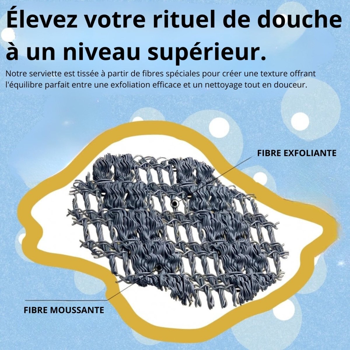 Nuévo - Serviette de douche exfoliante et antibactérienne - KoadriaNuévo - Serviette de douche exfoliante et antibactérienneKoadria